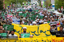 راهپیمایی نمازگزاران قم در حمایت از سپاه