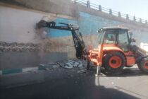 ایمن سازی جداره زیر گذر بلوار جانباز انجام شد