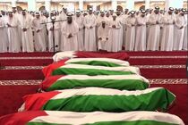 حضور امیر قطر در مراسم شهدای حمله صهیونیست‌ها در دوحه