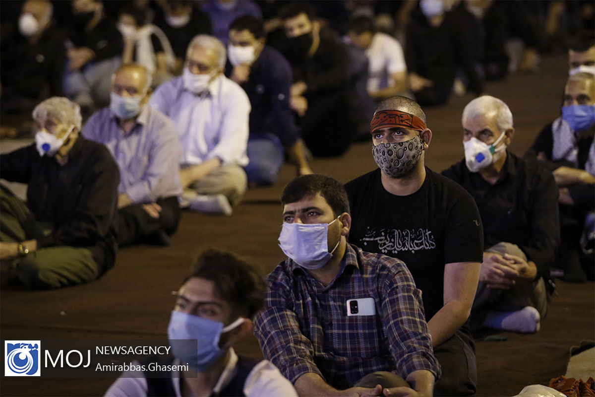 عزاداری شب ششم ماه محرم در میدان امام حسین (ع)