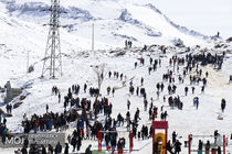 بارش برف در آخرین روزهای زمستان در کرمانشاه