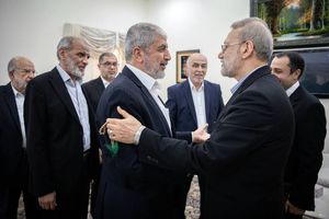 رئیس شورای رهبری حماس با لاریجانی در دوحه دیدار کرد