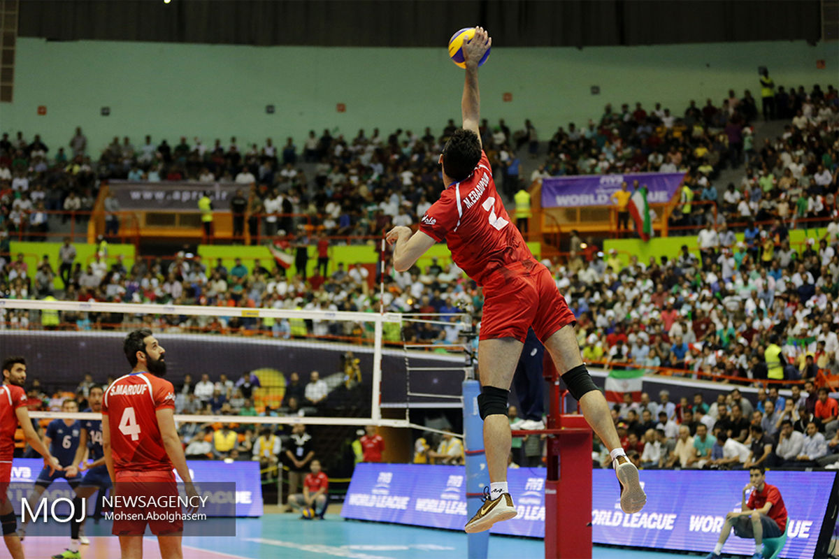 دیدار تیم های والیبال ایران و آرژانتین