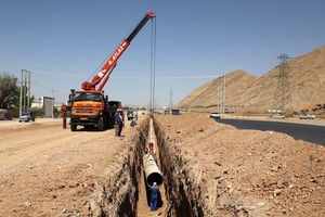 جابه‌جایی تاسیسات آبی در زیرگذر شهدای دانشجوی نجف آباد