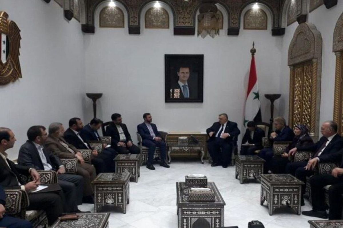 دبیر ستاد حقوق بشر ایران با رئیس مجلس سوریه دیدار