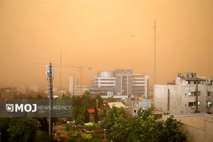 هشدار سطح زرد برای وقوع پدیده گرد و خاک