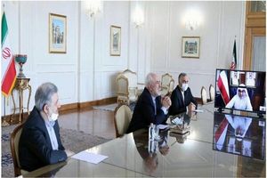 گفتگو ظریف با همتای کویتی خود از طریق ویدئو کنفرانس 