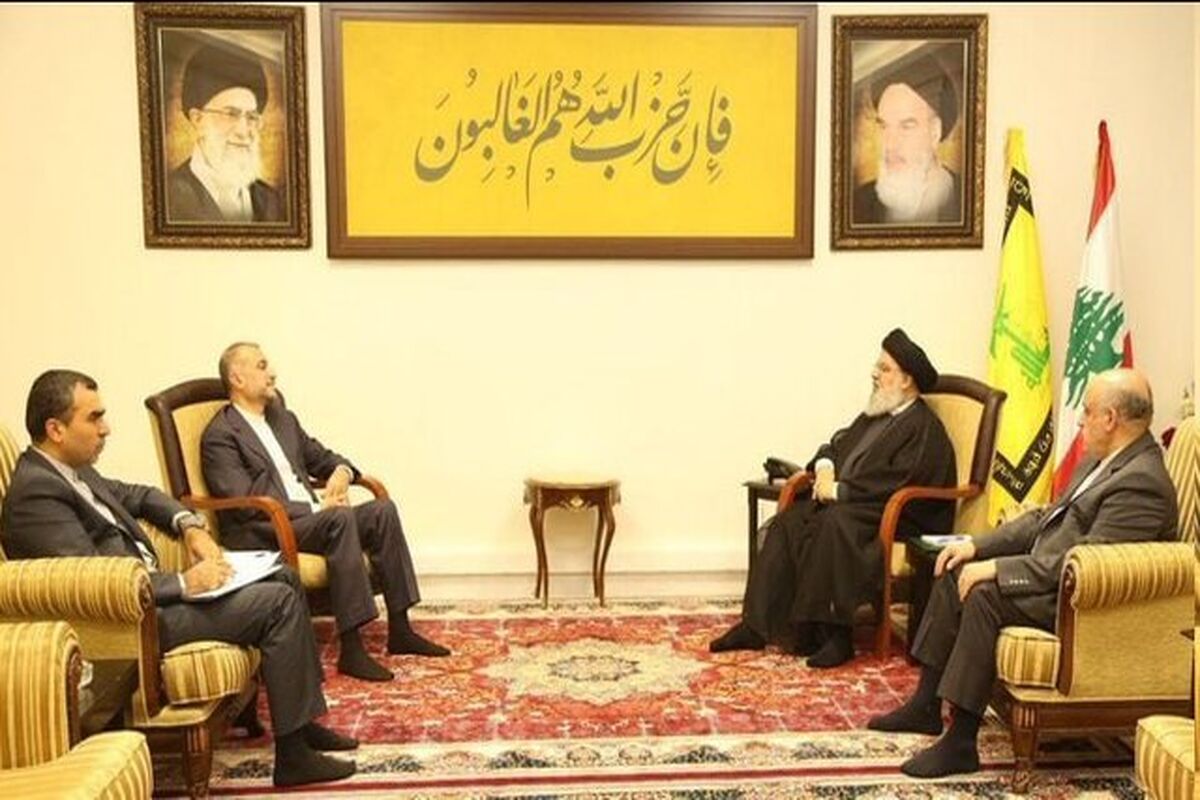 دیدار وزیر امور خارجه ایران با سید حسن نصرالله