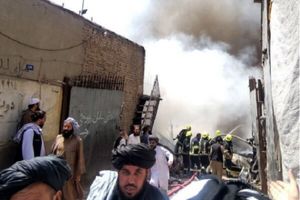 آتش‌سوزی گسترده ای در منطقه «خوشحال» در شهر کابل اتفاق افتاد