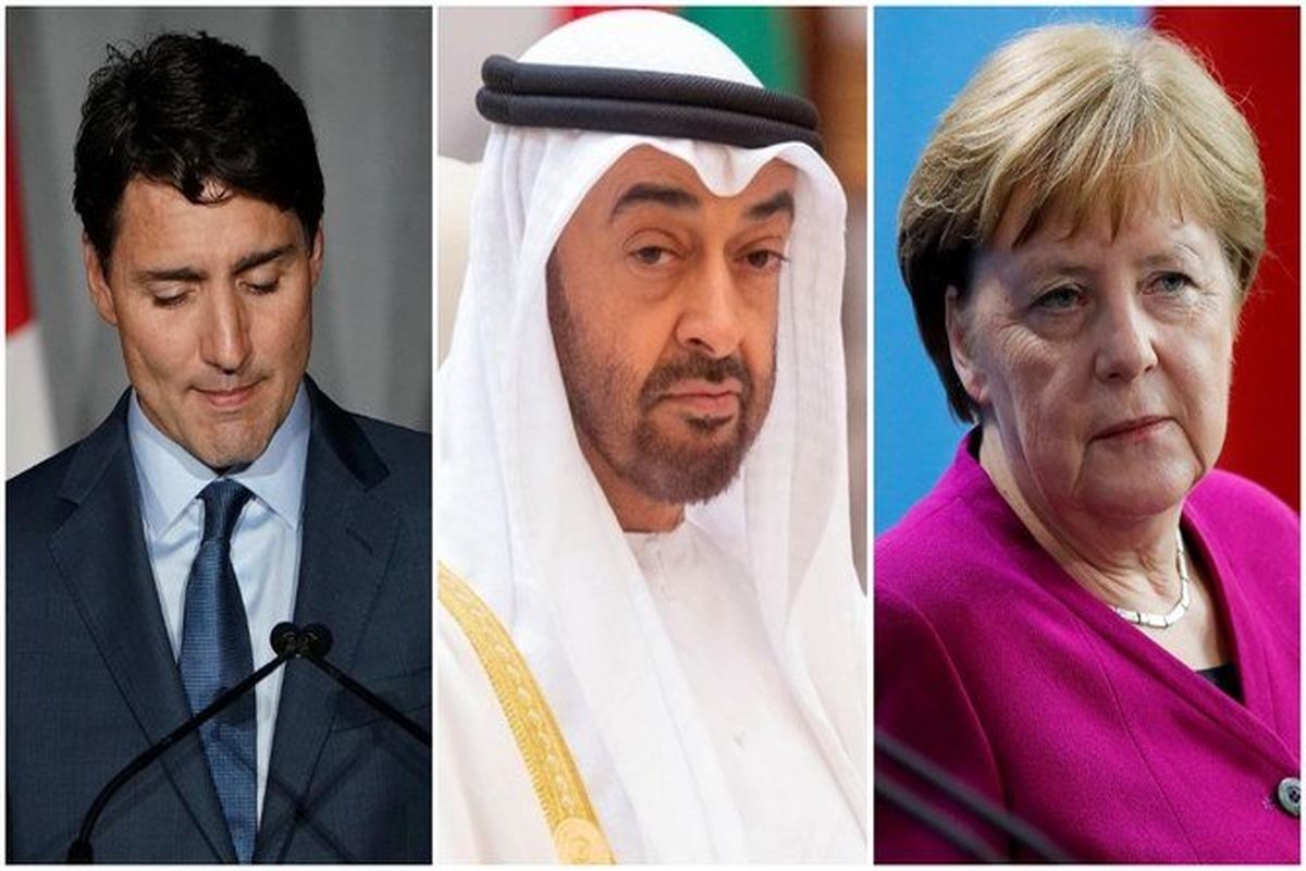 رایزنی ولیعهد امارات با ترودو و مرکل