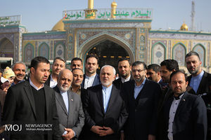 زیارت ظریف از حرمین شریفین کربلا