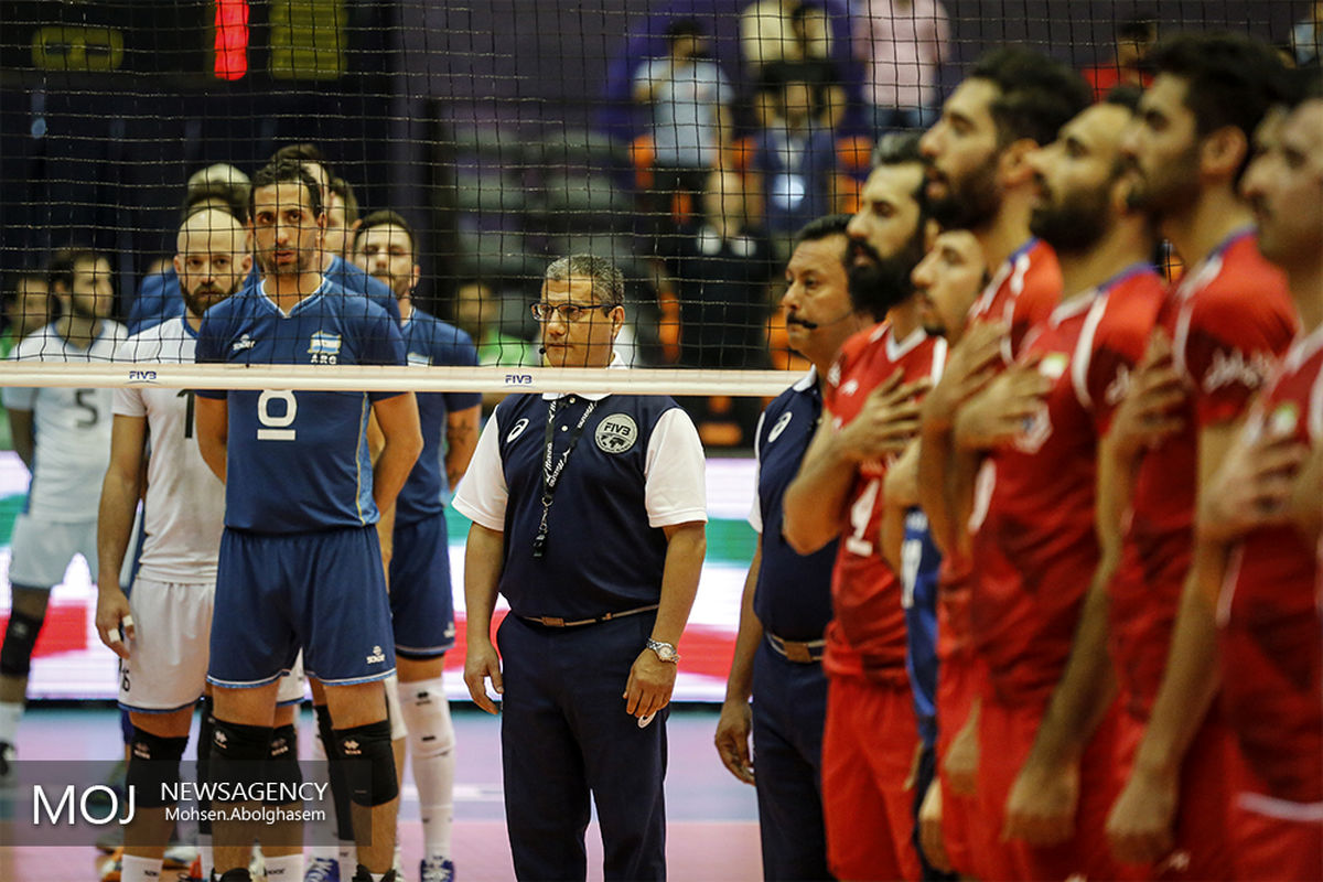 دیدار تیم های والیبال ایران و آرژانتین