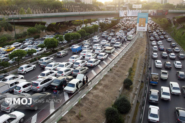جاده چالوس در ترافیک پرحجم قرار گرفت