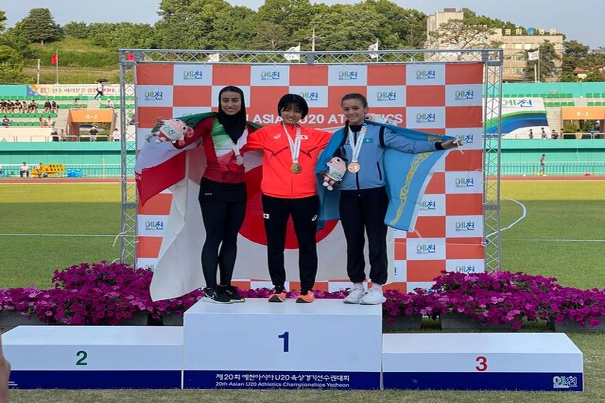 نازنین فاطمه عیدیان دختر دونده ایران توانست مدال نقره آسیا کسب کرد