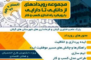 مجموعه رویدادهای از دانایی تا دارایی با رویکرد راه اندازی کسب و کار در گیلان