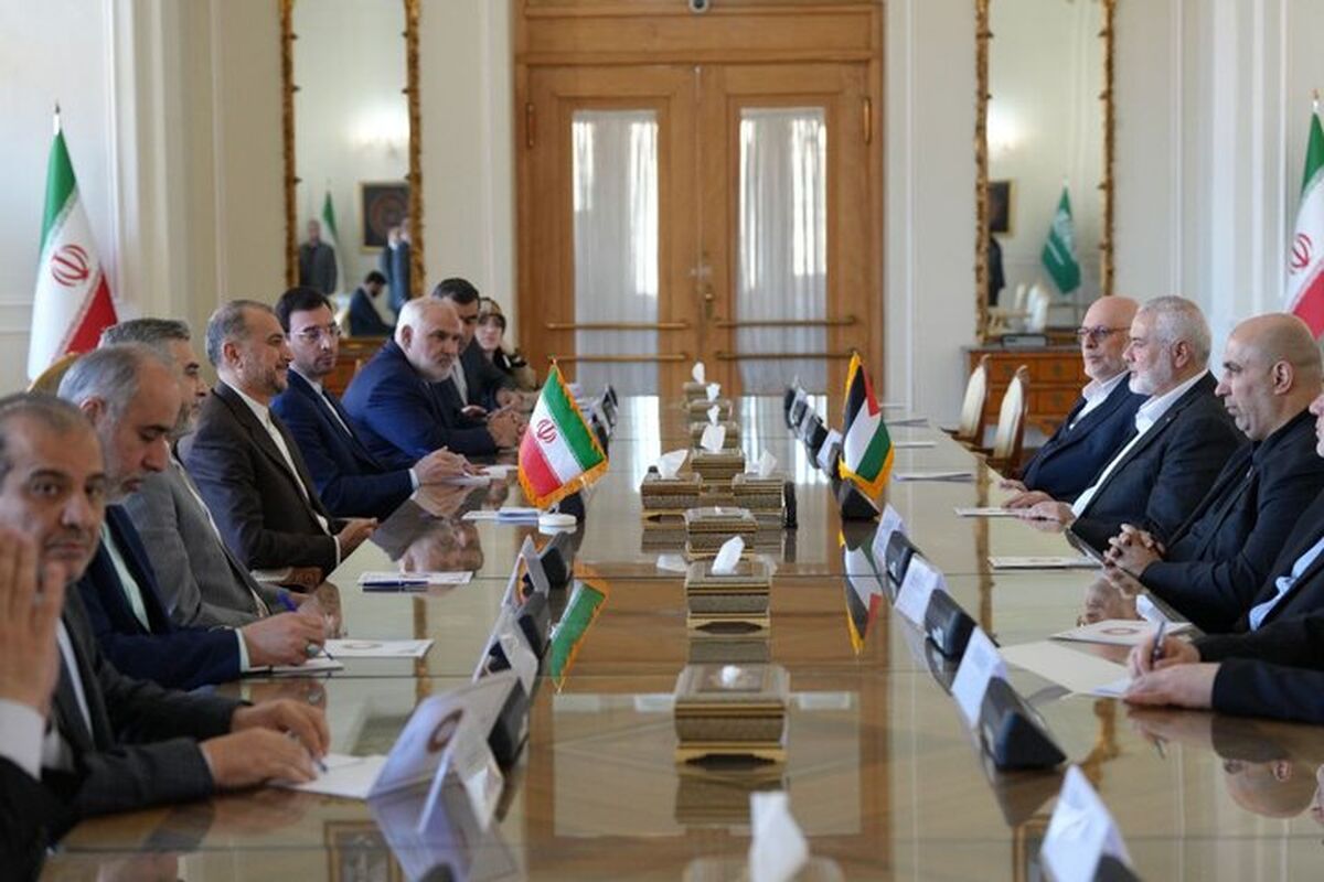 دیدار وزیر خارجه ایران و اسماعیل هنیه