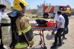 برگزاری مانور گرفتگی و مسدود شدن خطوط ایستگاه گاز در بندرعباس