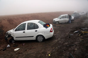 واژگونی خودرو در کویر مرنجاب 3 مصدوم بر جای گذاشت