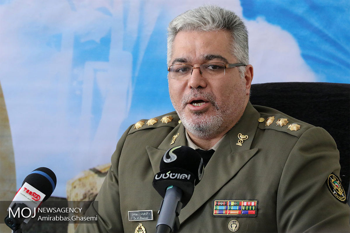 نشست خبری مشترک معاونت بهداشت و درمان و فرمانده دانشگاه علوم پزشکی ارتش/سرهنگ علیرضا خوشدل فرمانده دانشگاه علوم پزشکی آجا