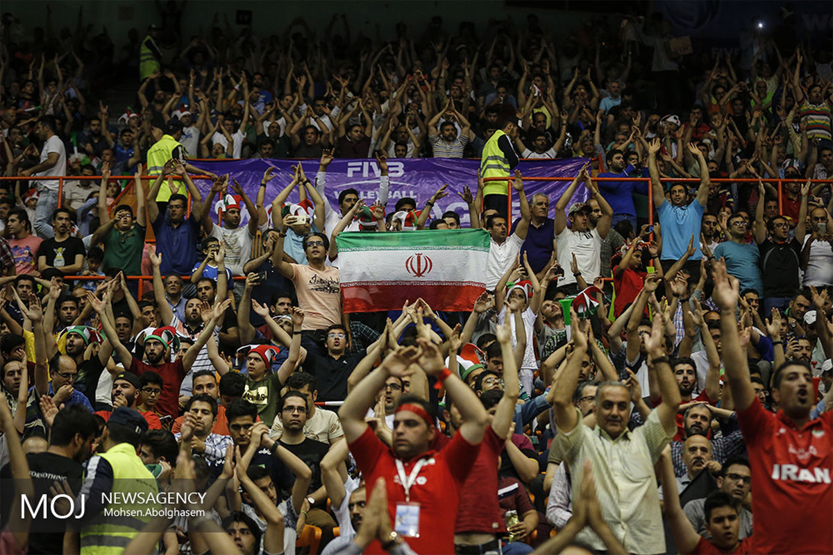 دیدار تیم های والیبال ایران و آرژانتین