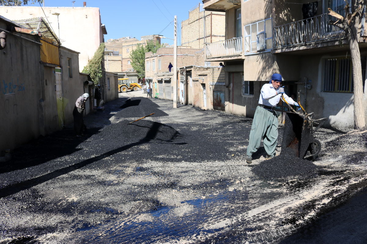 آسفالت معابرسطح شهرسنندج