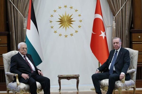 اردوغان در دیدار محمود عباس بر حمایت بین المللی از فلسطین تاکید کرد