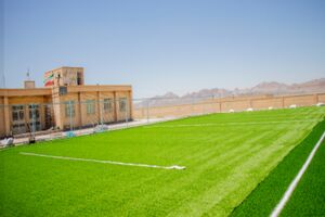 2 زمین چمن مصنوعی در بهاباد افتتاح شد