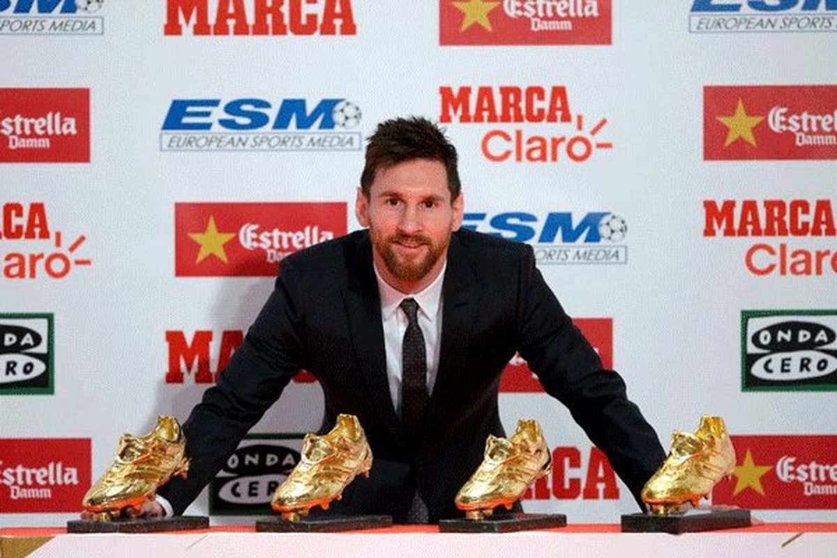 لیونل مسی کفش طلا 