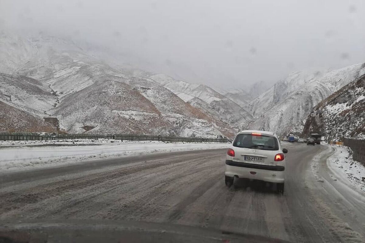 برف و باران در محور شمالی