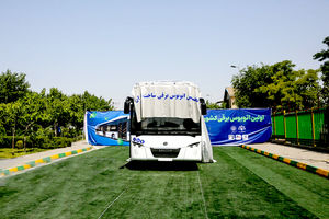 رونمایی از اولین اتوبوس برقی کشور در مشهد