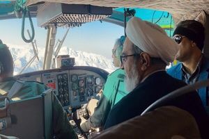 بازدید هوایی رئیس سازمان قضایی نیروهای مسلح از مرزهای آذربایجان غربی + فیلم