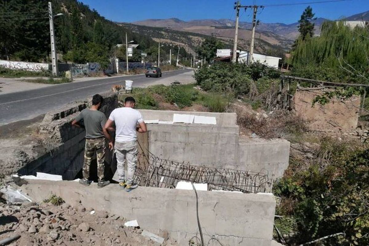 فرو ریختن پل در کجور