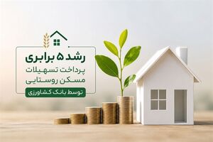 رشد ۵ برابری پرداخت تسهیلات مسکن روستایی توسط بانک کشاورزی