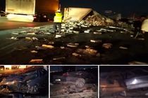 3 مصدو م در پی برخورد تریلی با چهار دستگاه خودرو سواری حامل اتباع غیر مجاز 
