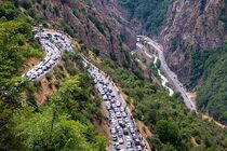 ترافیک سنگین‌‌ در جاده چالوس