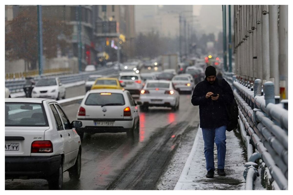 ترافیک تهران هوای برفی تهران 