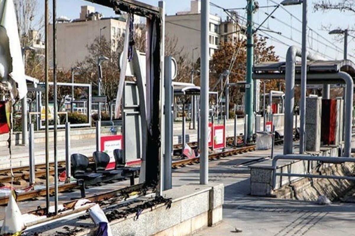 تخریب مترو مشهد توسط اغتشاشگران 