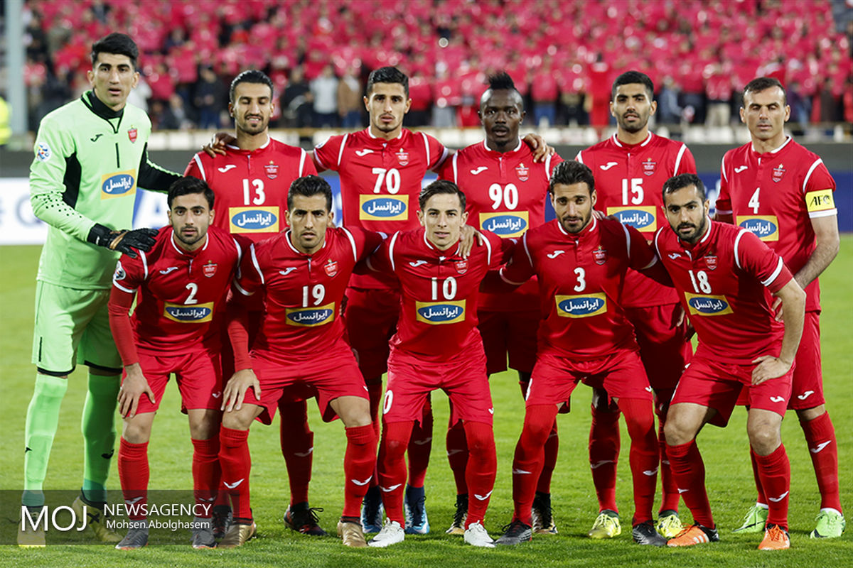 دیدار تیم های فوتبال پرسپولیس ایران و نسف قارشی ازبکستان