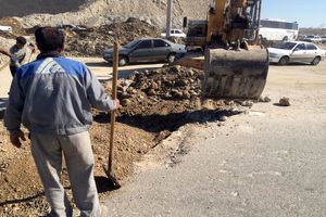 عملیات بهسازی فرونشست بلوار راه آهن روز دوشنبه به پایان می رسد