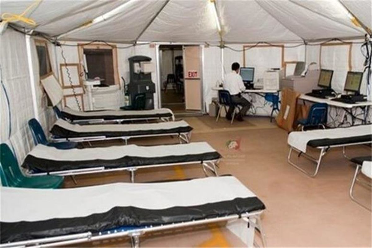 استقرار درمانگاه در پیاه روی مسیر اربعین