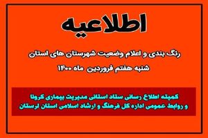 ستاد کرونا هشدار داد؛ وضعیت بروجرد قرمز، خرم‌آباد نارنجی شد