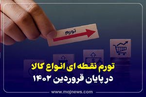 اینفوگرافیک/تورم نقطه ای انواع کالا در پایان فروردین 1402
