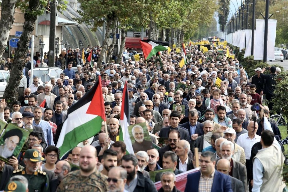 راهپیمایی ضد صهیونیستی مردم رشت 