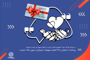 در راستای اهداف دولت جمهوری اسلامی ایران به منظور تسهیل امر مقدس ازدواج