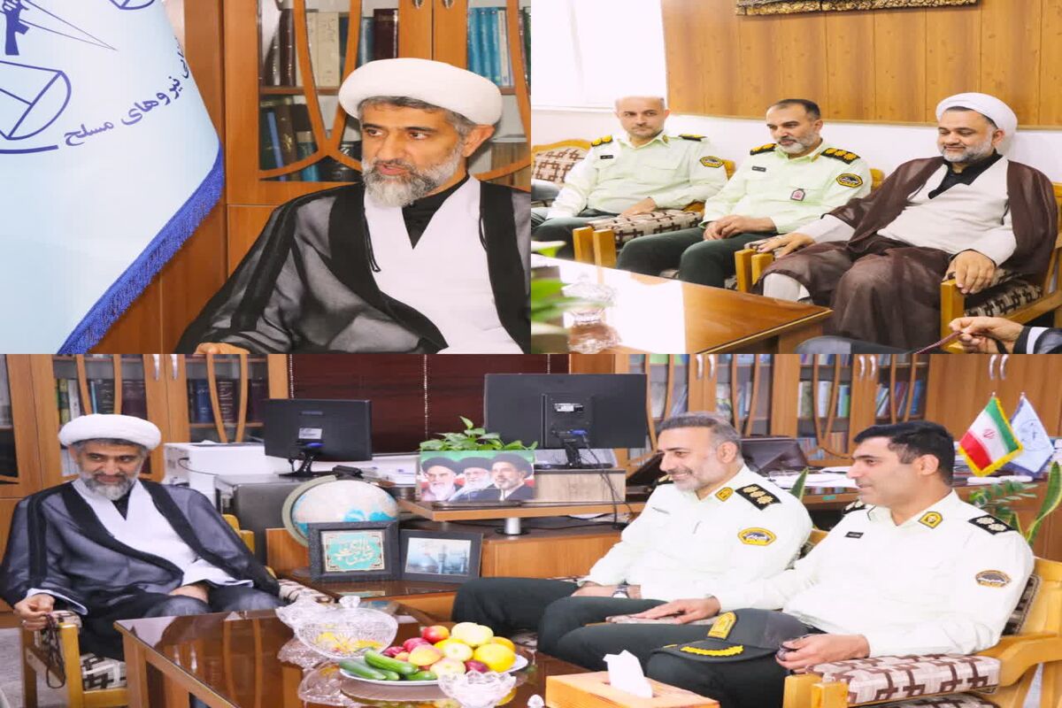 دیدار رئیس سازمان قضایی نیروهای مسلح مازندران  با رئیس پلیس راه‌آهن شمال کشور