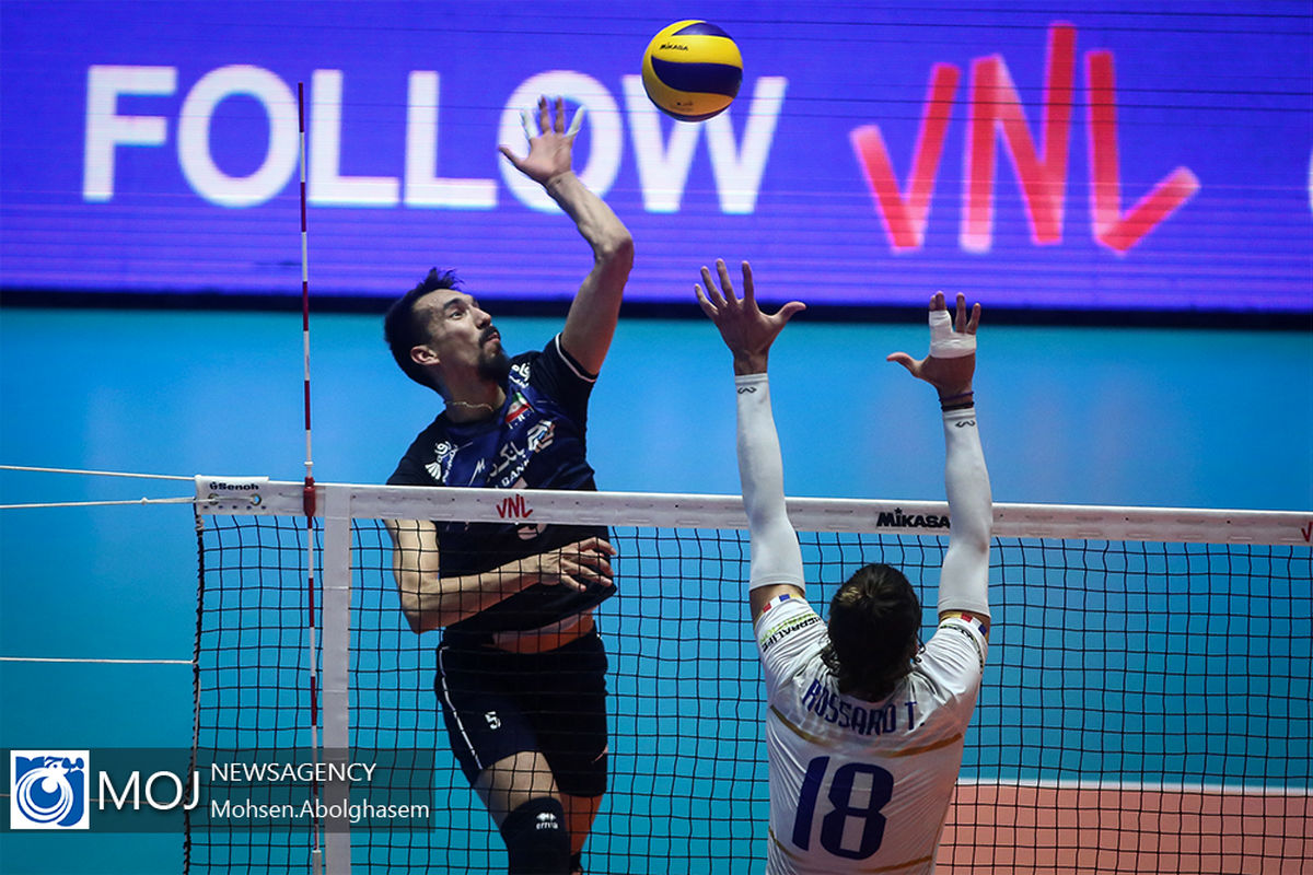 دیدار تیم های ملی والیبال ایران و فرانسه