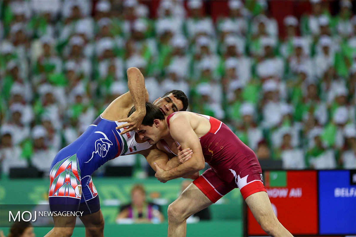 مسابقات کشتی فرنگی داخل سالن ترکمنستان