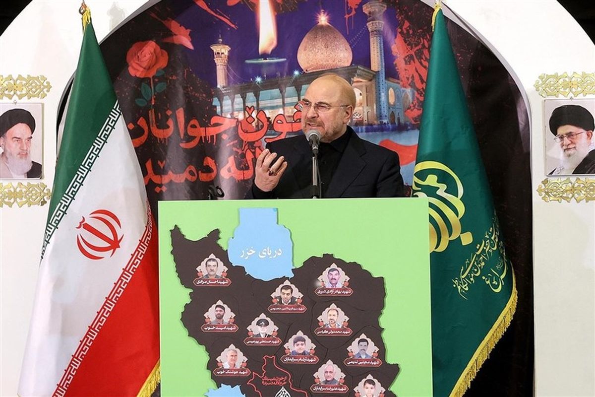 محمدباقر قالیباف+مراسم چهلم شهدای شاهچراغ