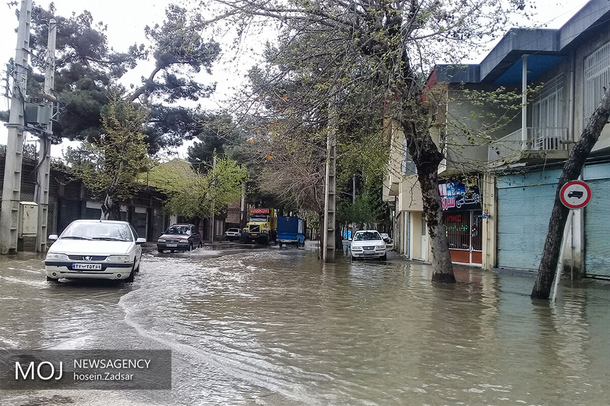 آب گرفتگی معابر شهری در گنبد کاووس