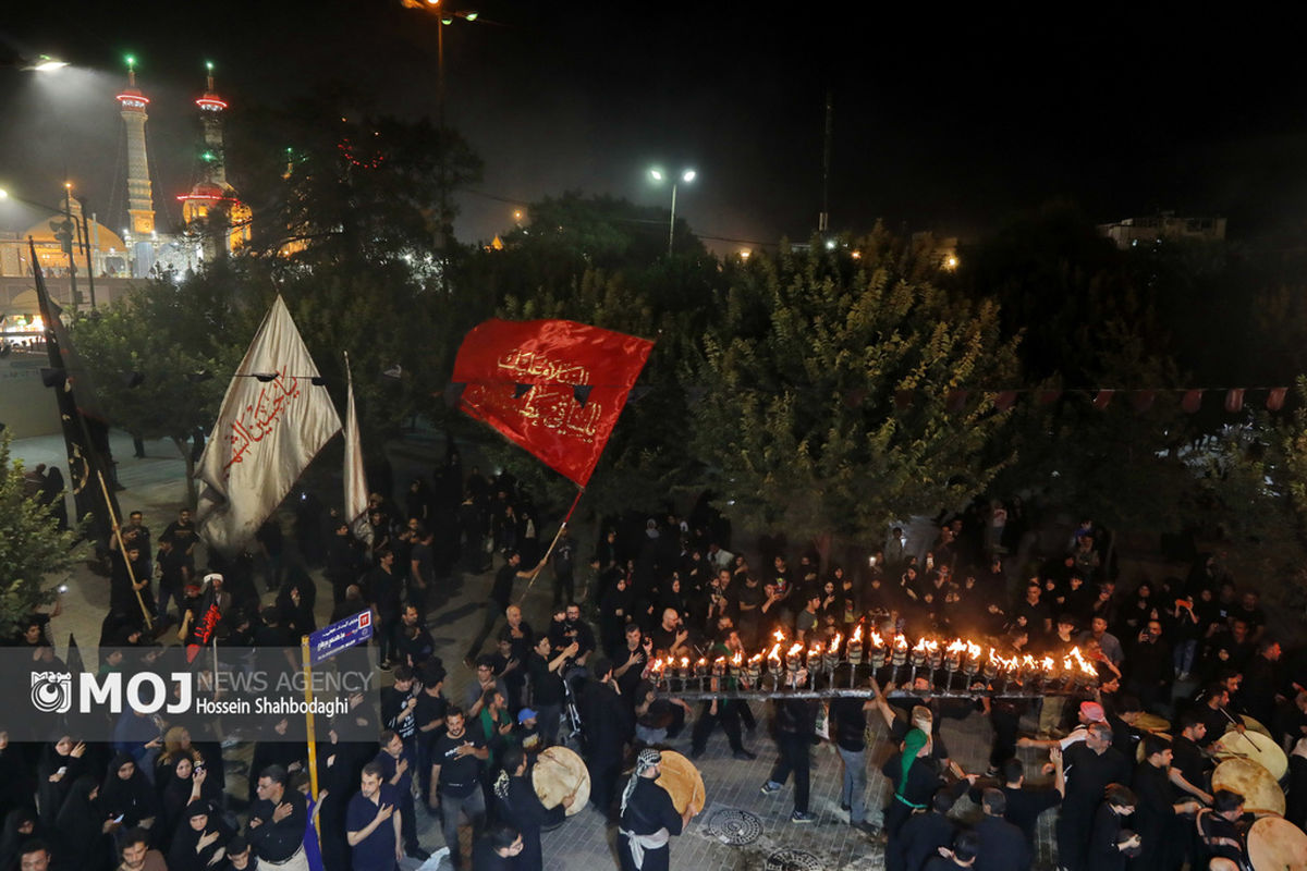 آیین مشعل گردانی نجفی‌های مقیم قم